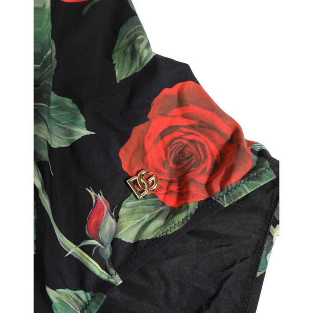 Dolce & Gabbana Black Floral Print One Piece Swimsuit Women's Swimwear - Picture 5 of 5